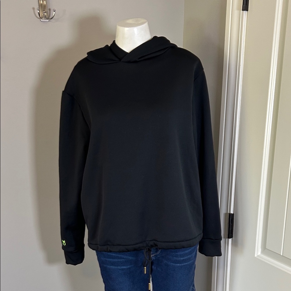 Tuckernuck Dudley Stephens Fleece Hooded Sweatshirt Black Drawstring Waist Sz S - Picture 1 of 9